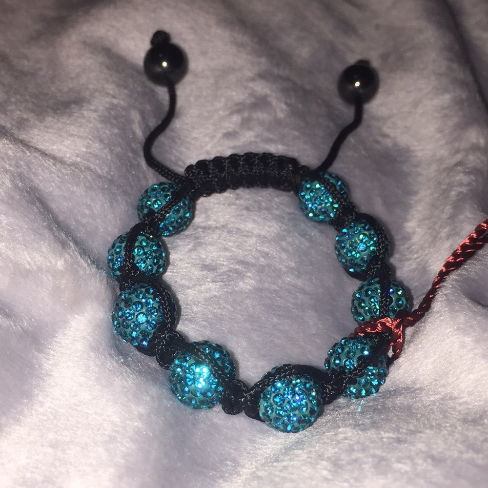 Giantto jewelry Turquoise Crystal & Rope Bracelet